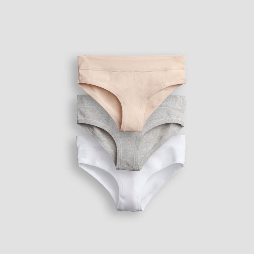 Dámské kalhotky 3 pack jednobarevné béžová Extreme Intimo