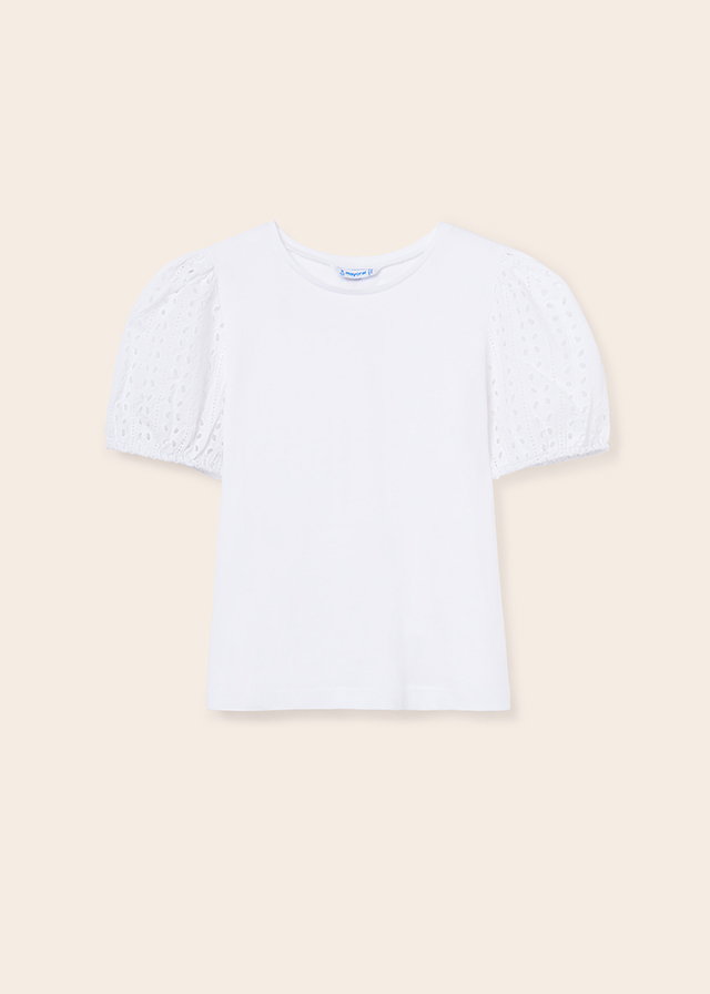 Tričko s krátkým rukávem madeira bílé JUNIOR Mayoral velikost: 140 (10 let)