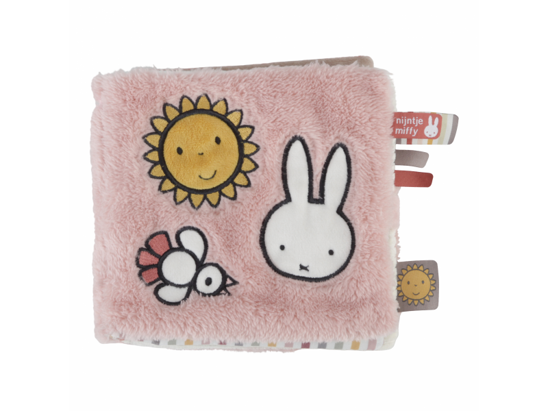 TEXTILNÍ KNÍŽKA S AKTIVITAMI KRÁLÍČEK MIFFY FLUFFY PINK Little Dutch