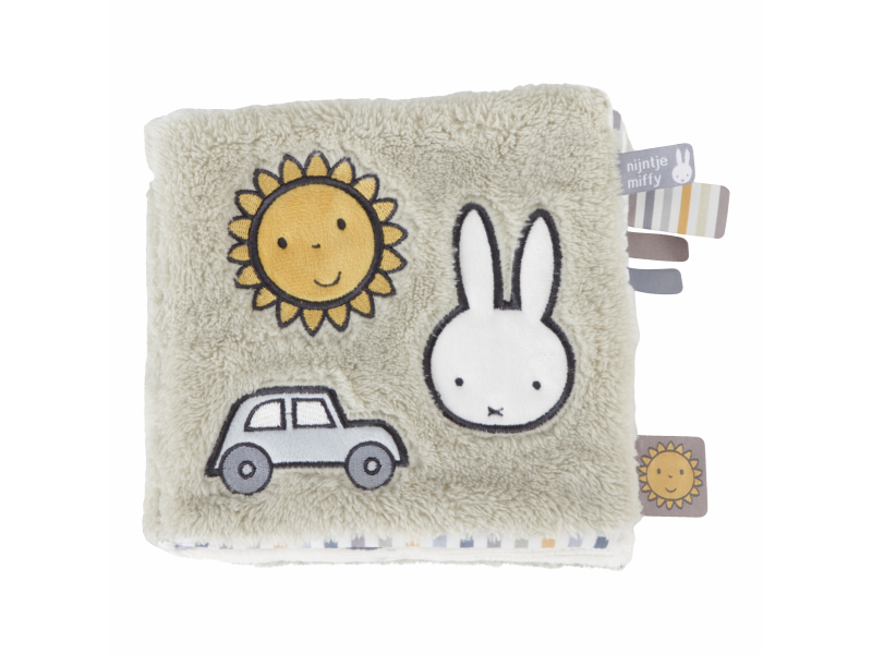 TEXTILNÍ KNÍŽKA S AKTIVITAMI KRÁLÍČEK MIFFY FLUFFY GREEN Little Dutch