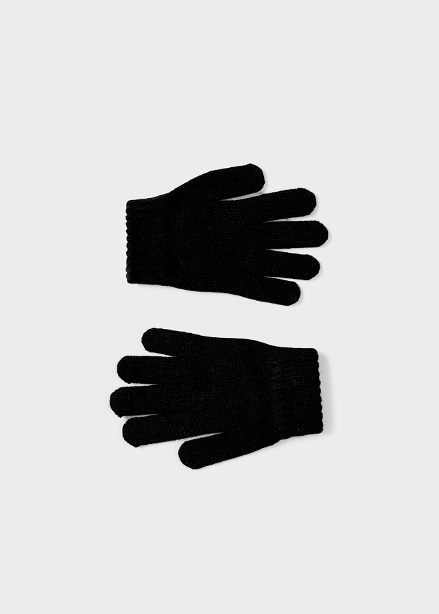Rukavice pletené jednobarevné černé MINI Mayoral velikost: 8