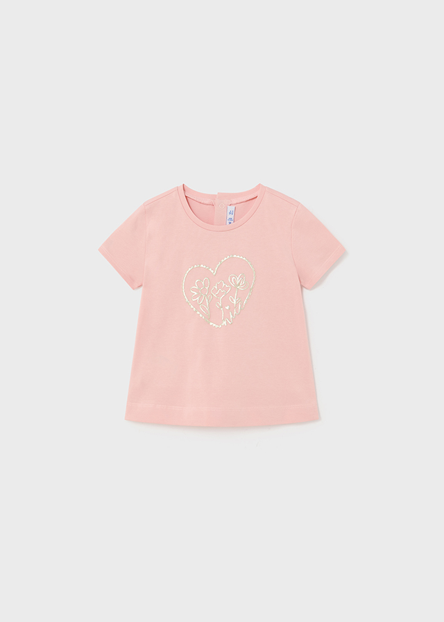 Levně Tričko s krátkým rukávem basic NICE světle růžové BABY Mayoral