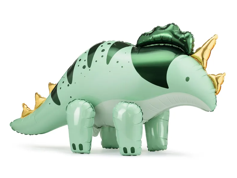 Levně PartyDeco Balónek fóliový Triceratops zelený Party Deco