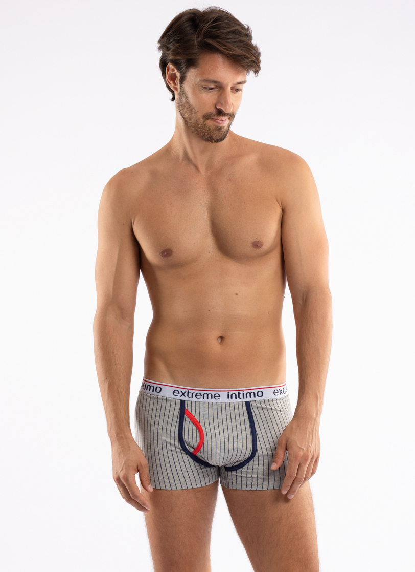 Pánské boxerky šedé proužek extreme intimo velikost: 4 (S)