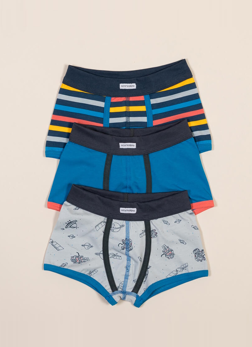 3 pack boxerek mix modrý Extreme Intimo
