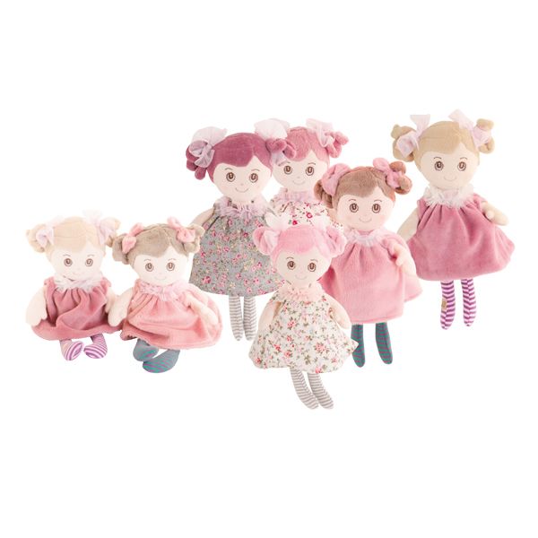 BK MY LITTLE DOLL - SUMMER GIRLS panenka 18cm, šedé kytičkované šaty