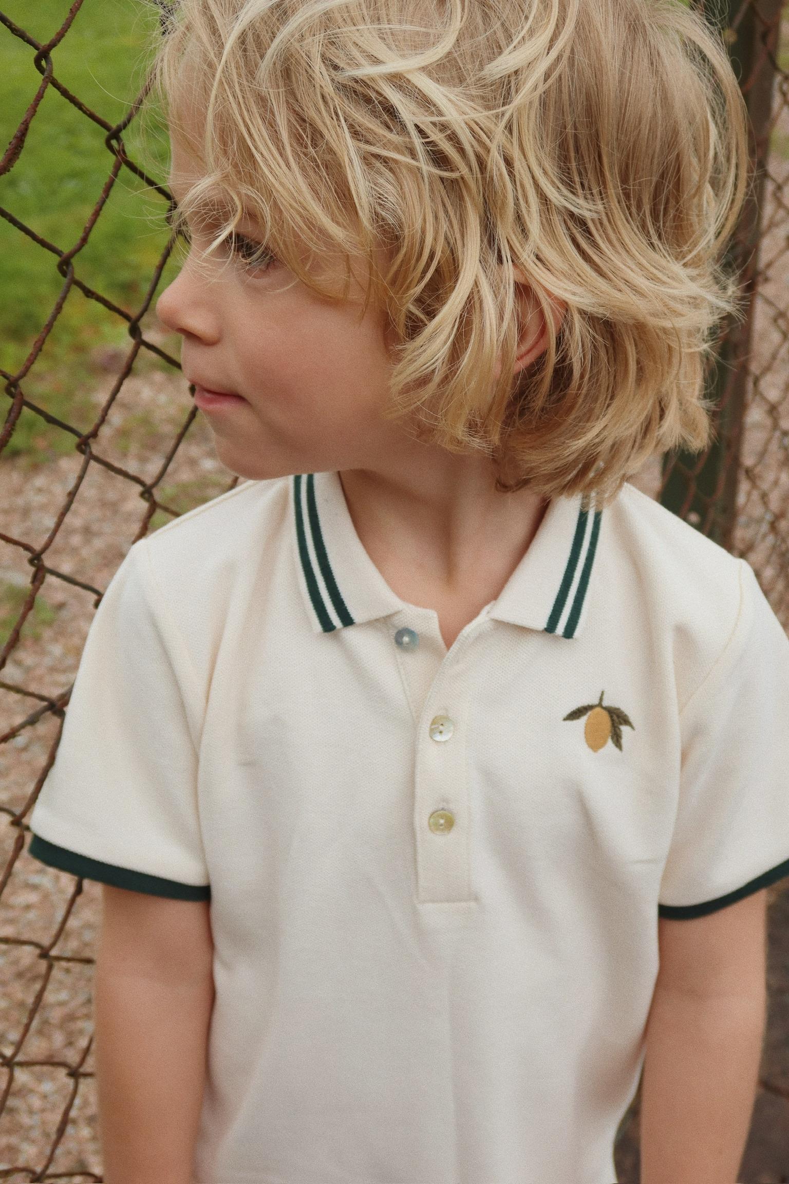 Triko polo s krátkým rukávem FLORIAN Antique White Konges Slojd
