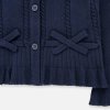 Svetr rozepínací s volánkem tmavě modrý BABY Mayoral