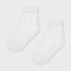 Ponožky s průsvitnou částí smetanové MINI Mayoral