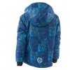 Bunda zimní chlapecká modro-zelená vzor
