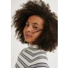 Svetr se stojáčkem žebro pruhy bílý JUNIOR Mayoral