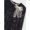 Šaty s dlouhým rukávem a flitry černé Abel and Lula