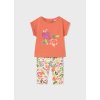Set trika a legín KVĚTINY oranžový BABY Mayoral