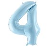 Balónek fóliový čísla 0-9 světle modrého 100 cm Party Deco