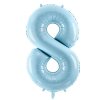 Balónek fóliový čísla 0-9 světle modrého 100 cm Party Deco