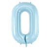 Balónek fóliový čísla 0-9 světle modrého 100 cm Party Deco