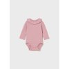 Body s dlouhým rukávem a volánkem růžové NEWBORN Mayoral