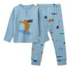 Wilhelm Printed Pyjamas Set LW20674 2654 Dog fun beach blue mix 1