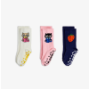 3 pack ponožek s protiskluzem CAT růžové Mini Rodini