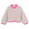Svetr rozepínací melír tmavě růžový Billieblush