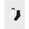 2 pack ponožek s perličkami černé MINI Mayoral