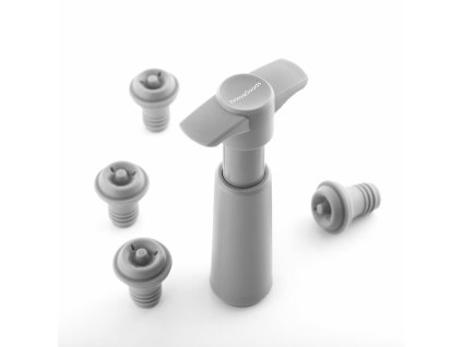 Vákuumszivattyú borosüveg dugókkal InnovaGoods (4 db dugó)