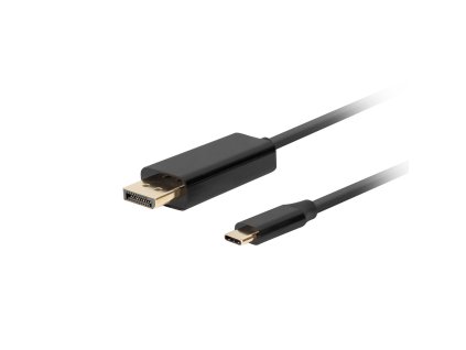 USB C DisplayPort Adapter Lanberg CA-CMDP-10CU-0030-BK 3 m Fekete