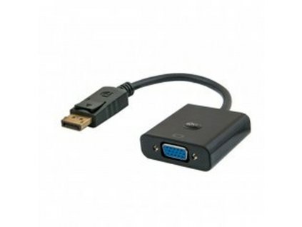 DisplayPort VGA Adapter Savio CL-90 Fekete 20 cm