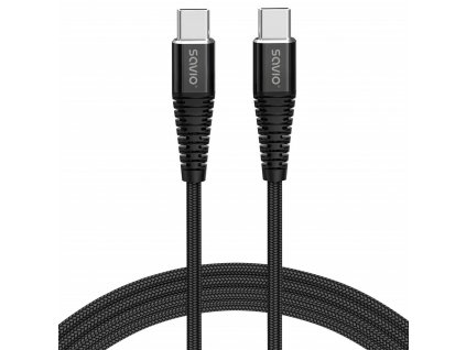 Kábel USB C Savio CL-160 Fekete 2 m
