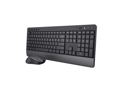 Billentyűzet és Egér Trust Trezo Fekete Monokróm QWERTY Qwerty US