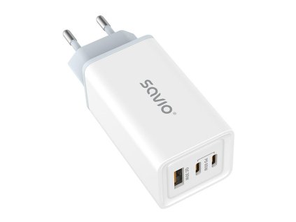 Fali töltő Savio LA-07 Fehér 65 W