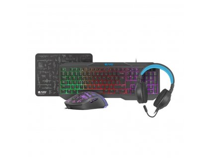 Billentyűzet és Egér Natec NFU-1674 Qwerty US Fekete RGB