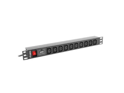 Hosszabbító Lanberg PDU-10I-0200-IEC-BK Fekete