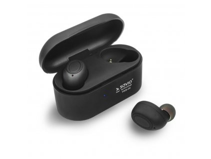 Fejhallagtó Bluetooth Fülessel Savio TWS-04 Fekete Grafit