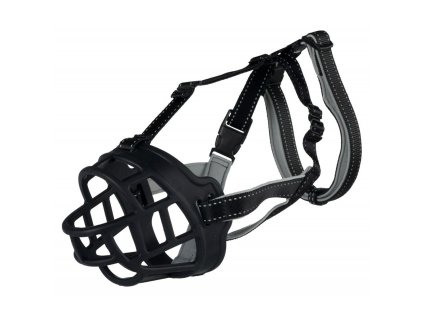 Szájkosár Trixie Fekete Monokróm M/L 22 cm