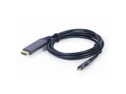 USB-C - HDMI Kábel GEMBIRD CC-USB3C-HDMI-01-6 Fekete Szürke 1,8 m