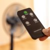 Állóventilátor távirányítóval InnovaGoods, 45 W, Fekete