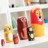 Fából készült Matryoshka állati figurákkal Funimals InnovaGoods 11 Darabos