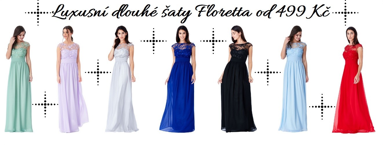Dlouhé společenské šaty Floretta