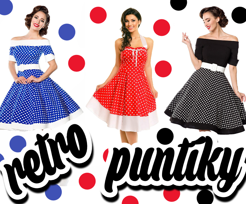Retro šaty s puntíky
