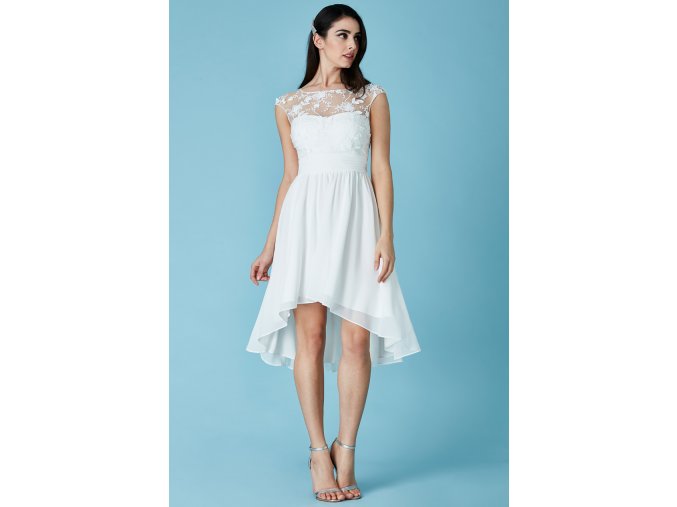 Luxusní společenské šaty Floretta III bílé