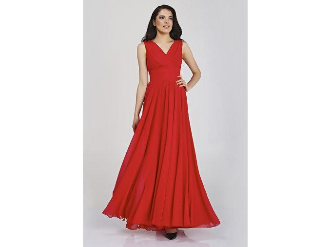 Luxusní společenské šaty Violetta červené