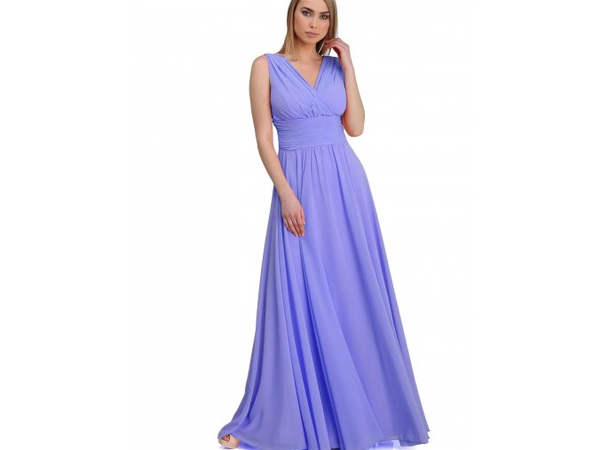 Luxusní společenské šaty Violetta světle fialové dlouhé