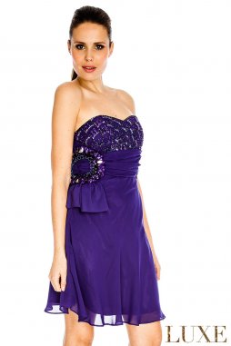 Plesové šaty Stefani fialové