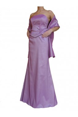 Dynasty luxusní společenské dlouhé šaty Victoria fialové s šálou