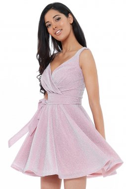 Luxusní společenské šaty Roxanna II světle růžové