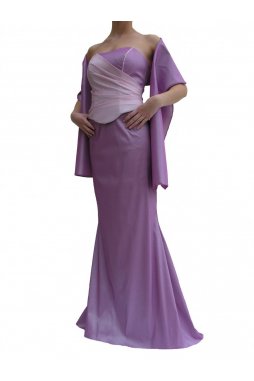 Dynasty luxusní společenské šaty Arlene fialové s šálou
