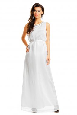 Společenské šaty Dina bílé dlouhé