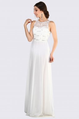 Společenské šaty Ambra krémově bílé dlouhé