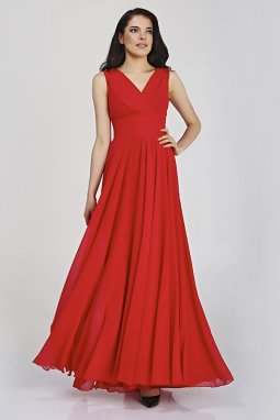 Luxusní společenské šaty Violetta červené